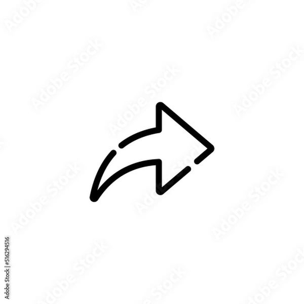 Fototapeta Share line icon vector. Arrow icon