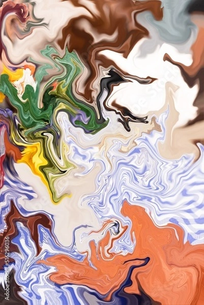Fototapeta an illustration of separation of mixtures of colors with light colors