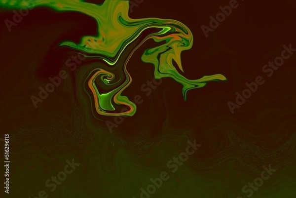 Obraz green dragon touch illustrative pattern