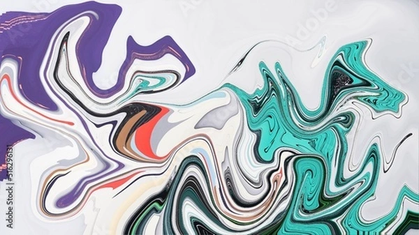 Obraz an abstract design with light colors with white background