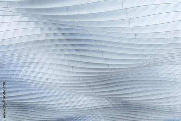 Obraz Interior view of modern building with curving roof