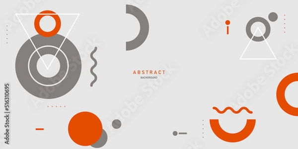 Fototapeta Abstract background design white geometric fluid shapes vector elements