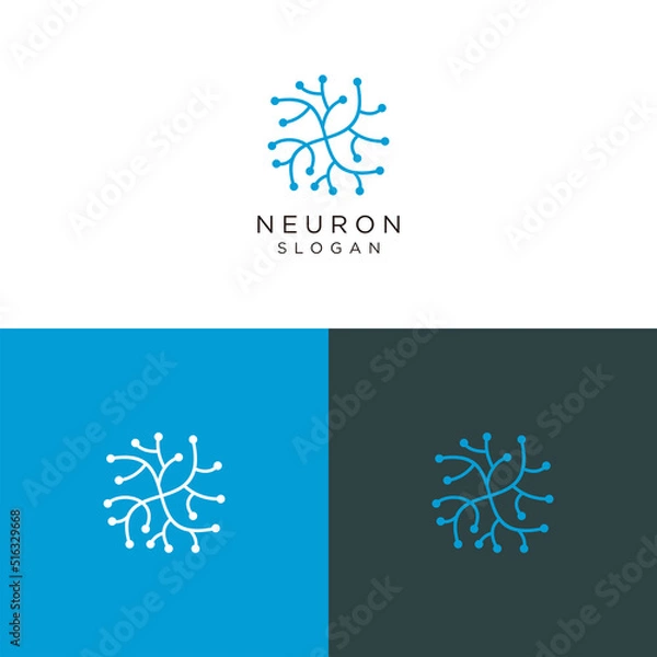Obraz Neuron logo design icon vector