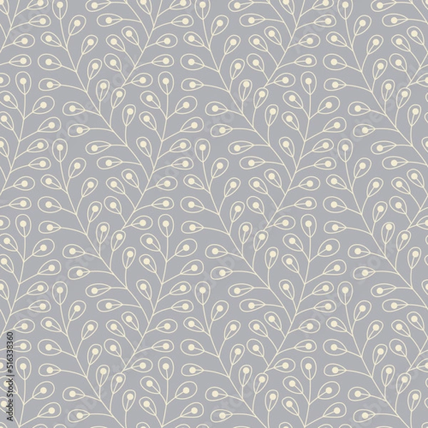 Fototapeta Elegant seamless background with plants