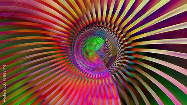 Fototapeta Abstract gradient multicolored spiral background