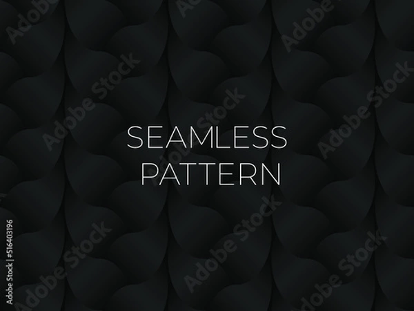 Obraz Braid black seamless pattern. Vector