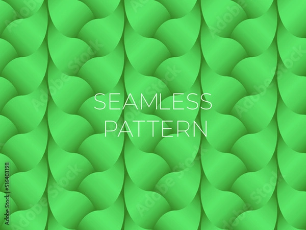 Obraz Braid green seamless pattern. Vector