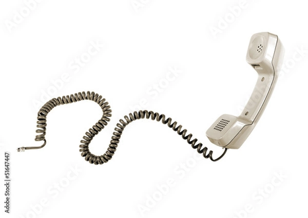 Obraz Vintage telephone receiver isolated