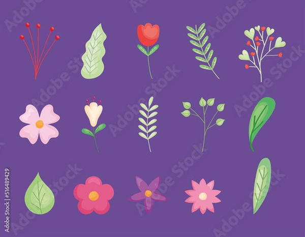 Obraz fiften flowers items