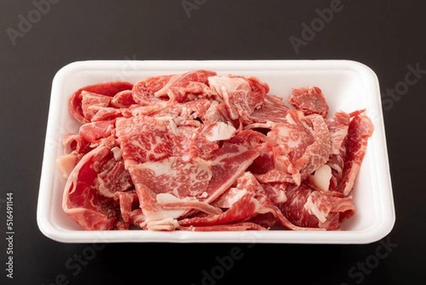 Obraz 黒毛和牛こま切れ肉　牛丼用