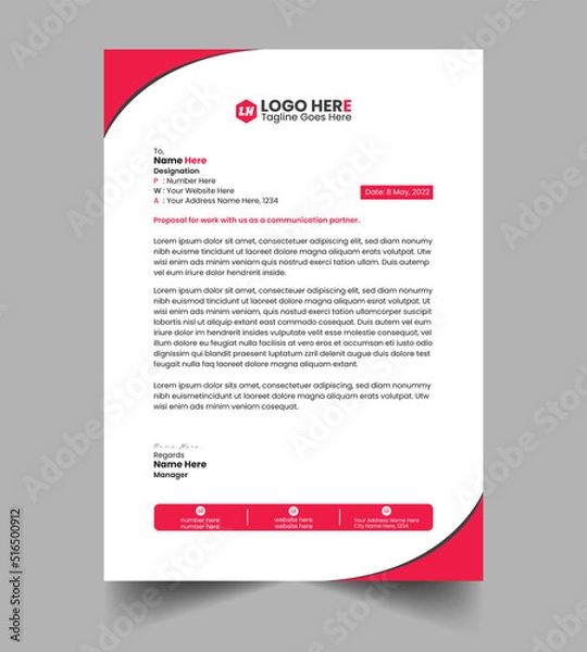 Obraz Letterhead Design Template