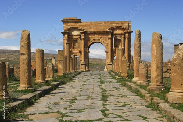 Fototapeta Łuk Trajana - miejsce w Timgad w Algierii