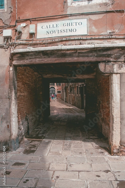 Obraz View of the Venetian Ghetto in Venice, Veneto, Italy, Europe, World Heritage Site