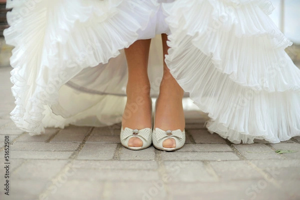 Obraz Bride Showing Her Shoes