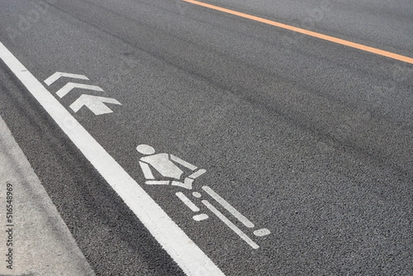 Obraz 自転車専用レーンの路面標示