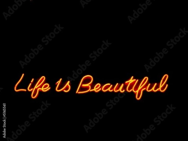 Obraz life is beautiful neon sign