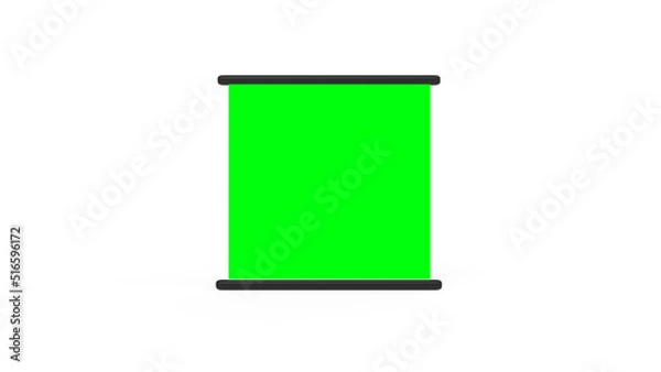 Fototapeta Blank City billboard stand green screen advertisement Banner for marketing Blank 3d rendering