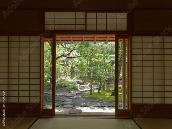 Fototapeta 楽水園の茶室