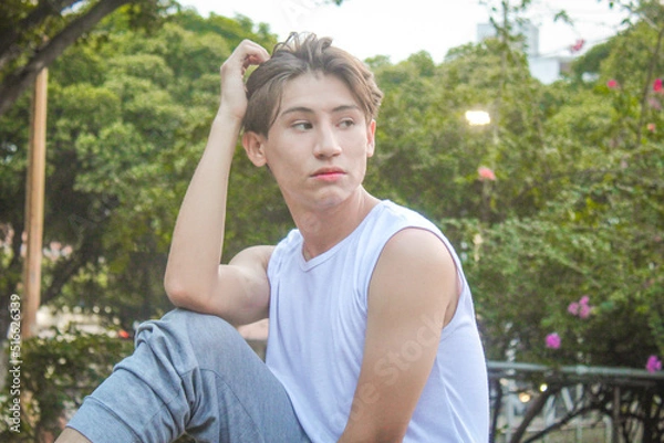 Fototapeta Chico joven