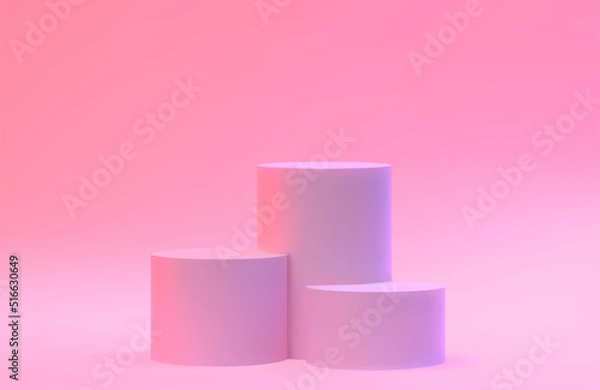Obraz Pink podium 3d vector realistic