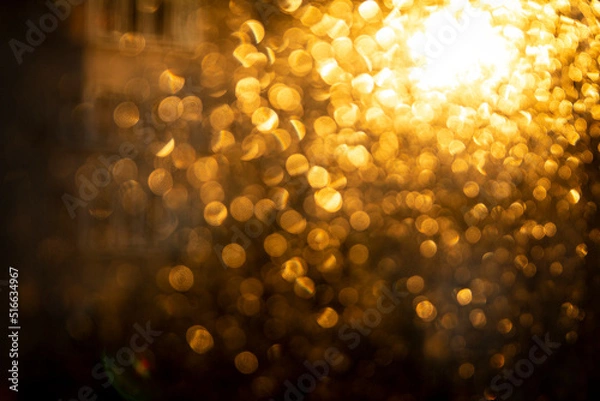 Obraz blurred water drops on window