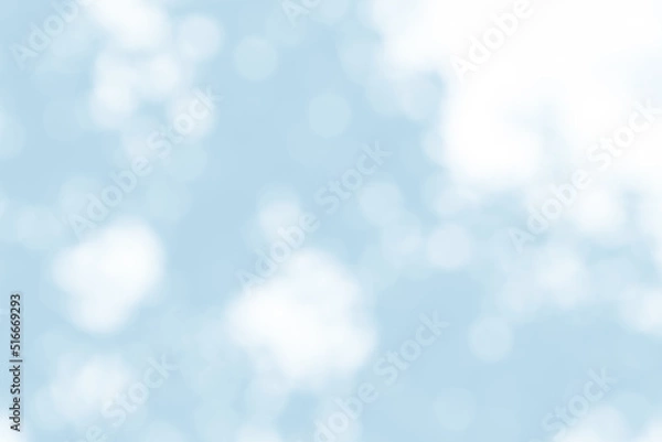 Fototapeta Abstract light blue blur bokeh for background, light blur on high light blue gradient abstract background in central design for presentation.