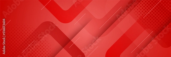 Fototapeta Abstract lines pattern technology on red gradients background. Vector abstract graphic design banner pattern background template.