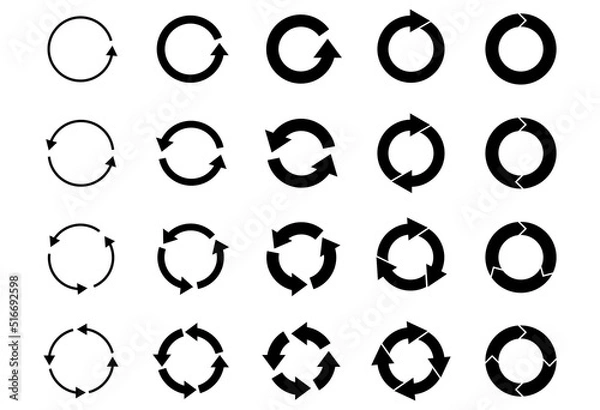 Obraz 循環している矢印のアイコンセット