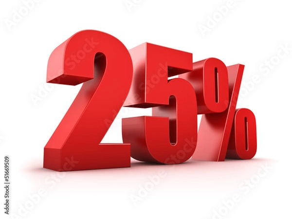 Fototapeta 25 Prozent