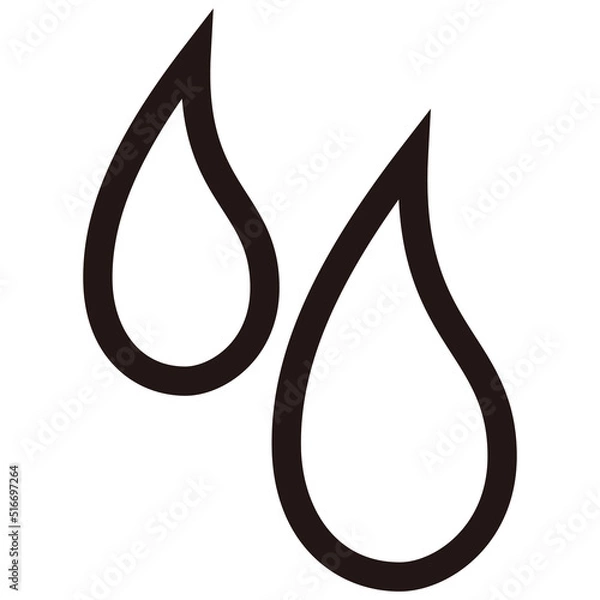 Fototapeta 汗や水分のイメージイラスト