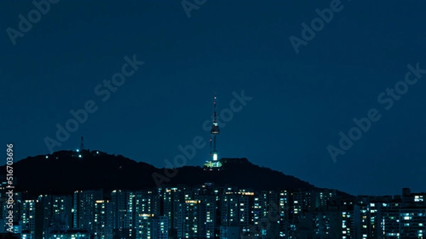 Obraz 서울의 남산 야경