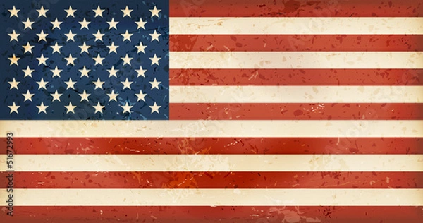 Obraz Flaga USA z elementami grunge