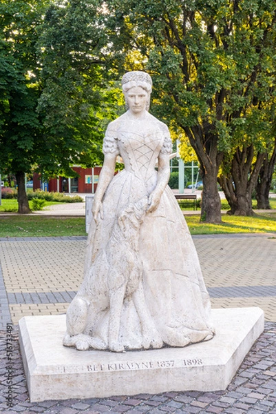 Fototapeta Statue of Elisabeth of Austria in Keszthely, Hungary, near lake Balaton