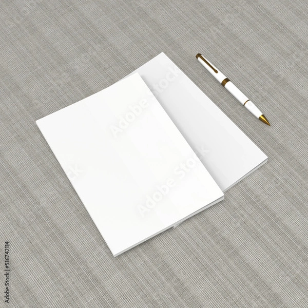 Obraz Two kingi and a pen. The layout for inserting an image.