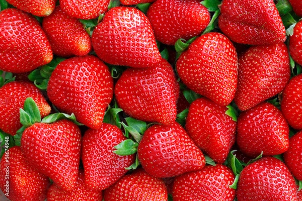 Obraz red strawberries background