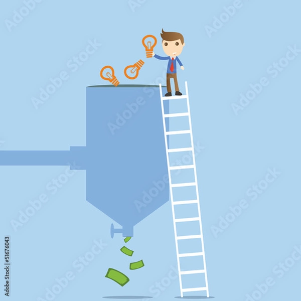 Obraz Turning ideas into money