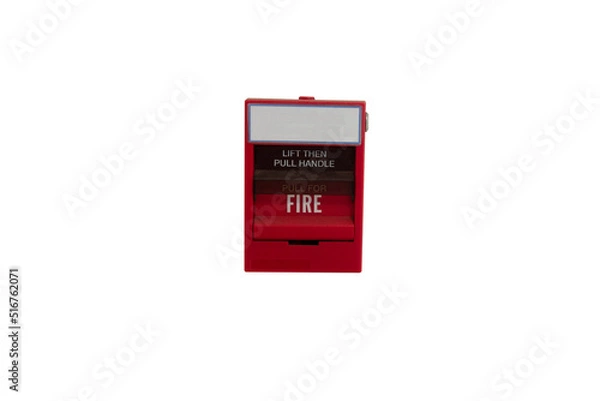 Obraz Fire alarm switch on isolate background.