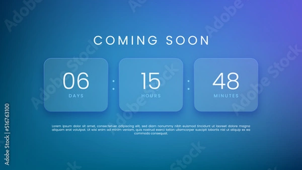 Obraz Coming soon countdown timer for website