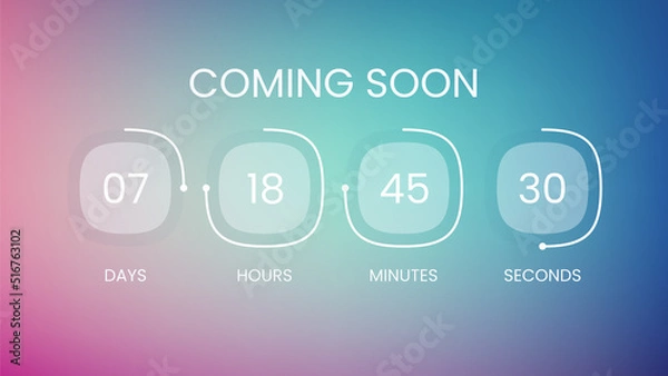 Obraz Coming soon countdown website timer