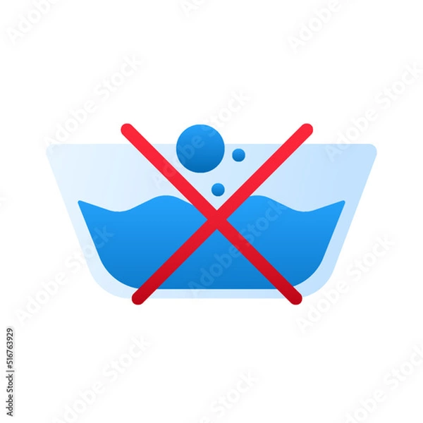 Obraz Vector illustration crossing out laundry washing