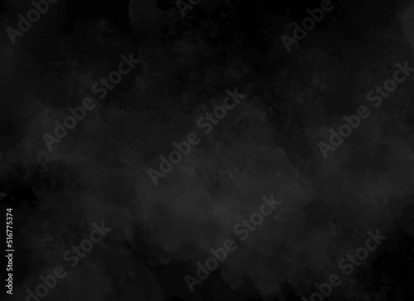 Obraz abstract grey smoke texture on black background, vector illustration