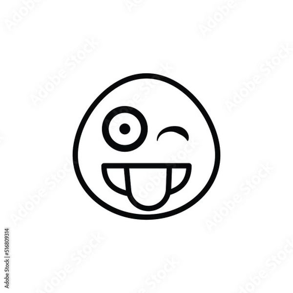 Fototapeta laugh emoji vector for website symbol icon presentation