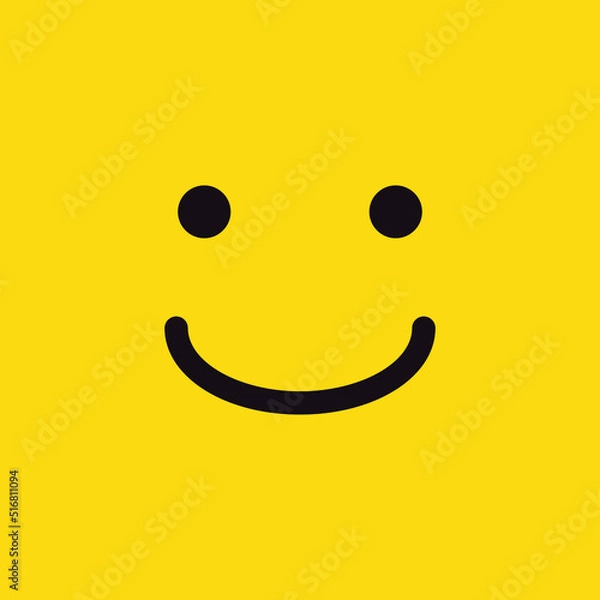 Fototapeta smile emoji vector for website, icon, symbil presentation