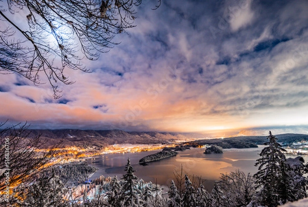 Obraz sunset in the mountains