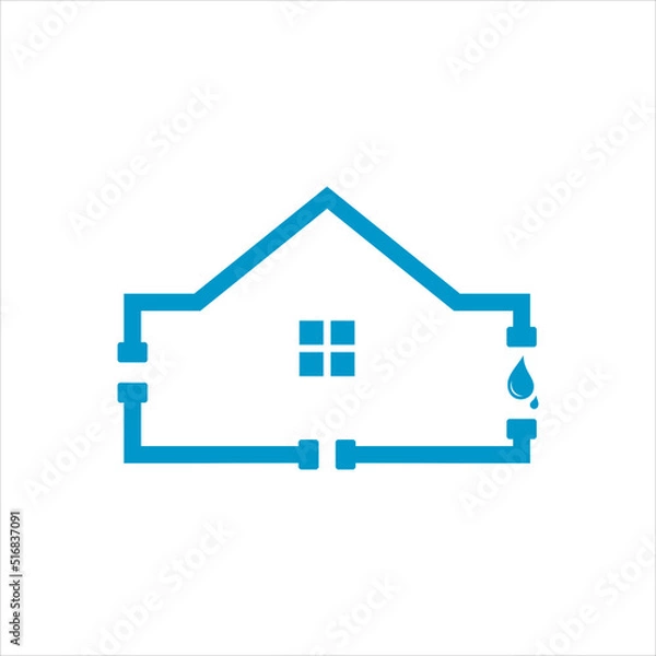 Obraz home plumbing service vector logo template