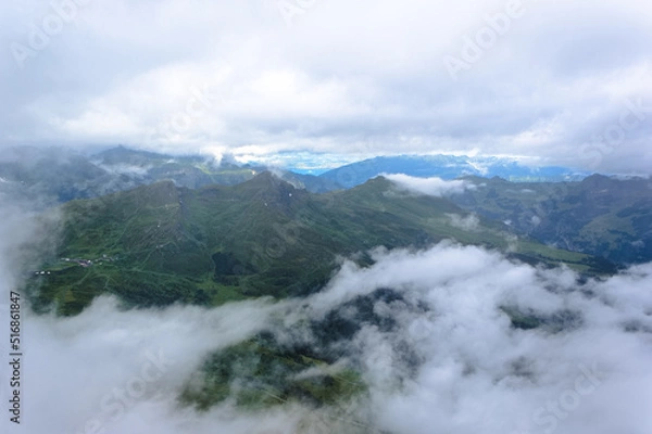 Obraz スイス モントリオール 山間部からの景色