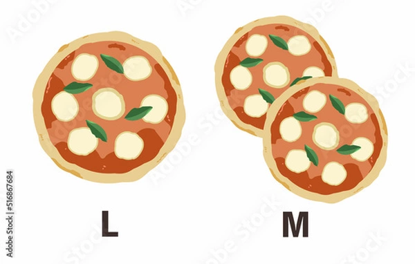 Fototapeta ピザ　L1枚　M2枚