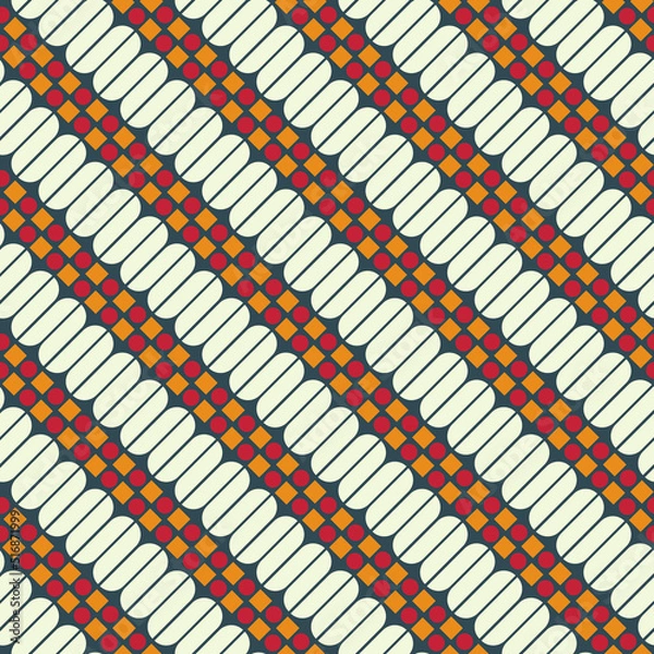 Fototapeta Geometrical Batik Parang design. Seamless pattern vector.