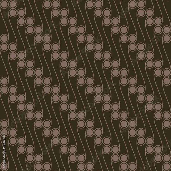 Fototapeta Simple Batik Parang-inspired editable seamless pattern.