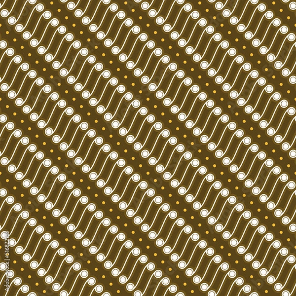 Fototapeta Simple Batik Parang seamless pattern. Editable vector.